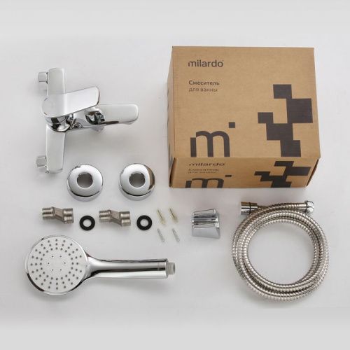 Смеситель для ванны Milardo Enjoy ENJSB00M02 настенный хром - фото 4
