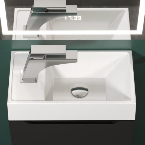 Раковина из литьевого мрамора Uperwood Classic New 2911020334 41х23 полувстраиваемая цвет белый - фото 3