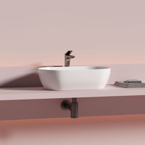 Раковина из сантехнического фарфора Ceramica Nova TWIST CN12001 50х30 накладная цвет белый - фото 2