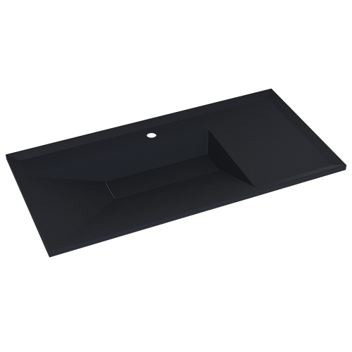 Раковина кварцевая Uperwood Lotus Quartz 29192037 100х50 полувстраиваемая цвет черный - фото 5