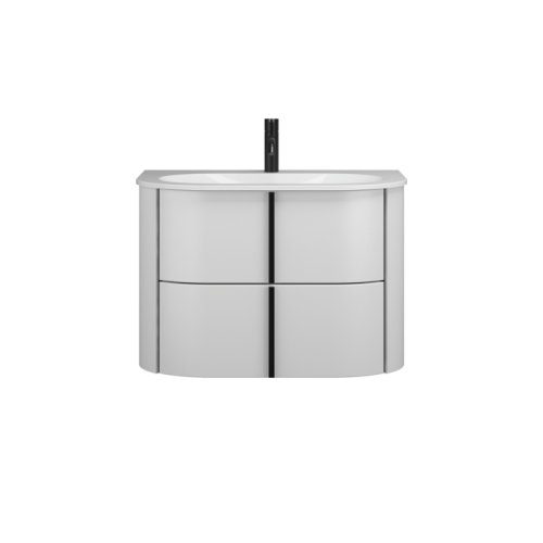 Тумба с раковиной Burgbad Lavo 2.0 SFZP072G0227F5048C0037 72х49х49 подвесная цвет белый глянцевый