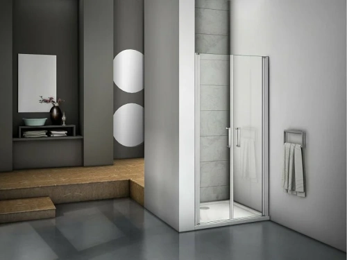 Душевая перегородка Good Door MOKKA МК00003 90х185 стекло прозрачное профиль белый - фото 2