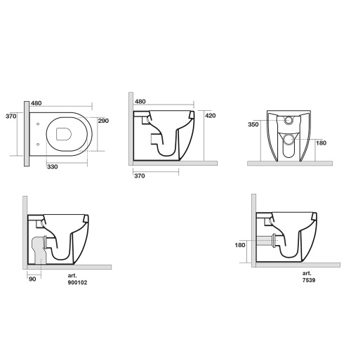 Чаша унитаза напольная Kerasan FLO 311001 цвет белый без сиденья - фото 2