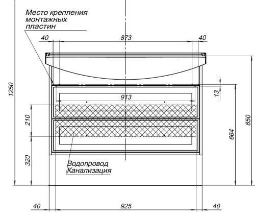Тумба под раковину Aquanet Остин 00252676 101х33х65 напольная/подвесная цвет белый/светлое дерево - фото 3