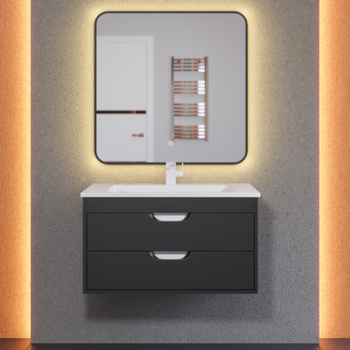 Тумба с раковиной Uperwood UPD Modul 393020551 77х45х57 цвет черный матовый - фото 3