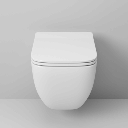 Унитаз подвесной Grossman Санфаянс GR-4447S белый глянцевый с сиденьем микролифт безободковый каскадный смыв - фото 3