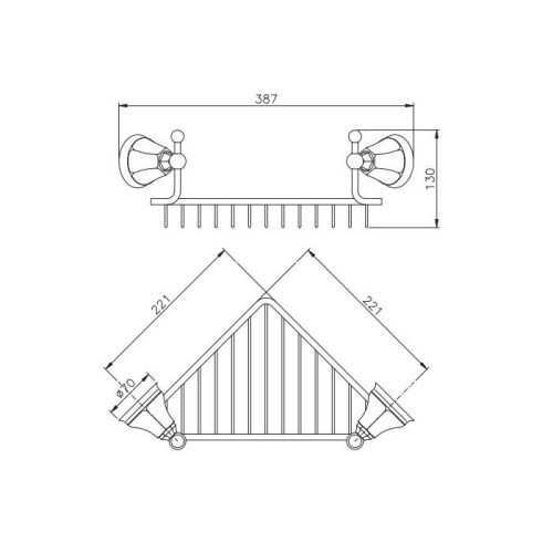 Полка в ванную комнату Nicolazzi Accessori Classica 1495BZ - фото 2