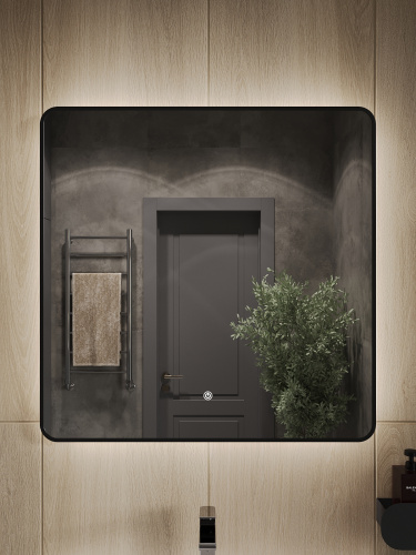 Зеркало в ванную Orange Black BL-80ZE 80х80 цвет черный - фото 5