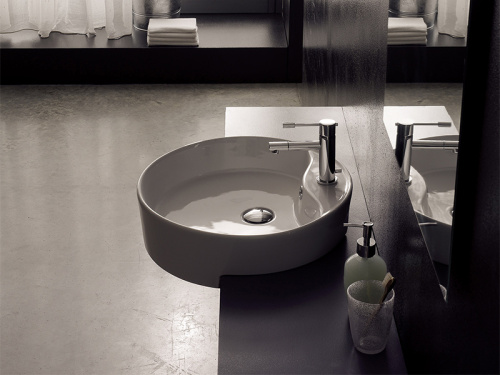 Раковина из санфаянса Scarabeo Thin-Line 8029/D 46х46 полувстраиваемая цвет белый - фото 2