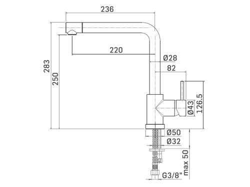 Смеситель для кухни Mamoli Programma Cucina 720800000001 на столешницу хром - фото 2