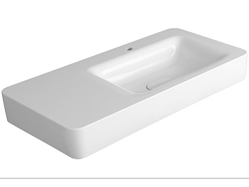 Раковина из санфаянса Simas HE 12 bia 100х50 подвесная цвет белый глянцевый