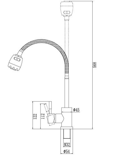 Смеситель для кухни Savol S-SUS3002-1 на мойку сатин - фото 2