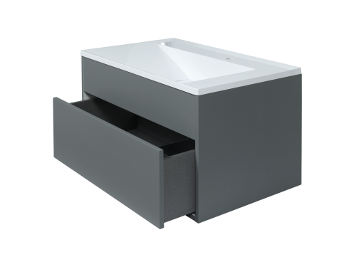 Тумба с раковиной Uperwood Lotus Premium 39340207462 80х50х44 цвет серый матовый - фото 5