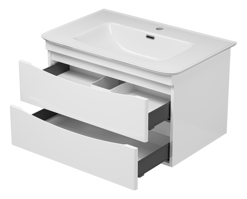 Тумба под раковину Misty Мираж П-Мир-01080-011П2Я 75х48х46 подвесная - фото 4