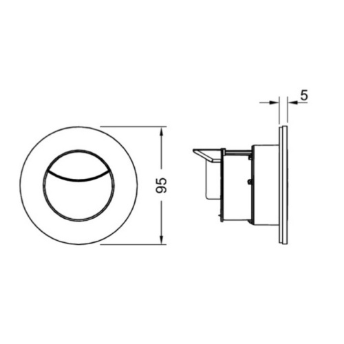 Панель смыва пневматическая Tece TECEflushpoint 9240983 цвет хром - фото 2