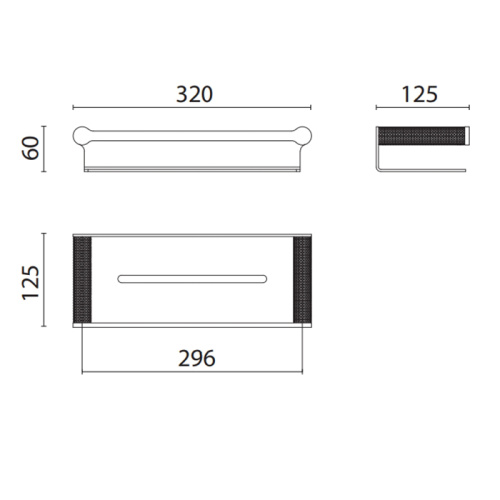 Полка в ванную комнату Oasis Defile 0AGD008CR - фото 2