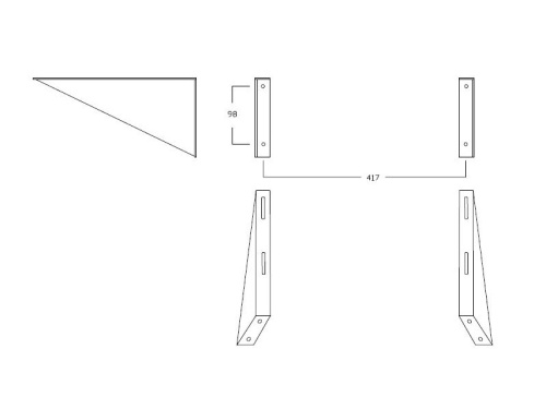 Кронштейн для раковины Hatria AUTONOMY Y0CC01 - фото 2