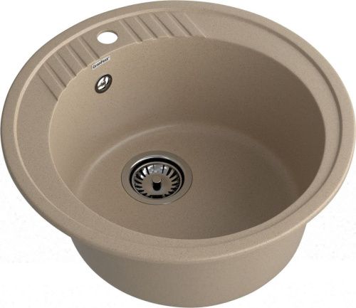 Кухонная мойка Granfest Rondo R-520 песочный 50х50 цвет бежевый поверхность матовая - фото 2