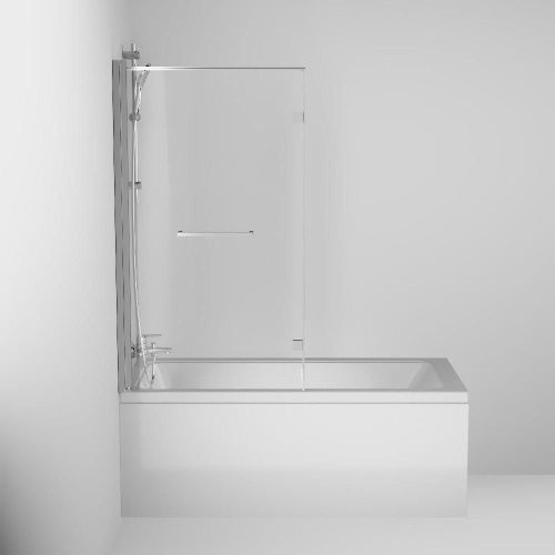 Душевая шторка на ванну Damixa Skyline DX35WBS-D7W1-150MT 80х140 стекло прозрачное профиль хром ориентация универсальная - фото 4
