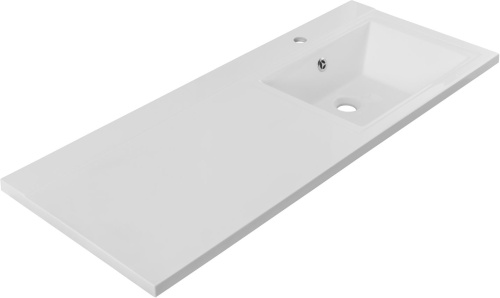 Раковина из литьевого мрамора Aquanet Персона 00168174 120х48 подвесная цвет белый 1 отверстие под смеситель - фото 2