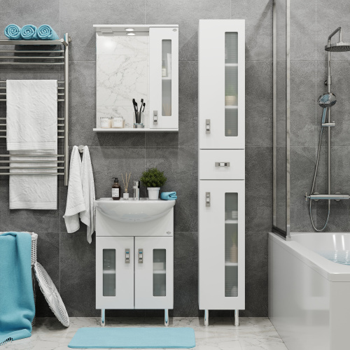 Зеркало-шкаф Onika Кристалл 205818 58х16х71 подвесной - фото 4