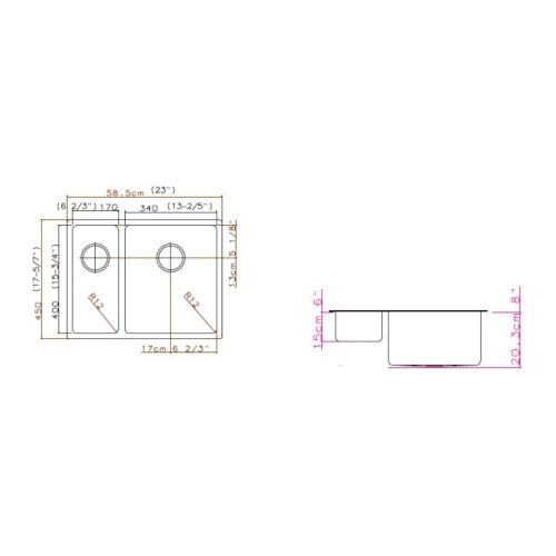 Кухонная мойка Grandex Aqua PROLINE 58 300208 59х45 цвет сатин поверхность матовая - фото 3