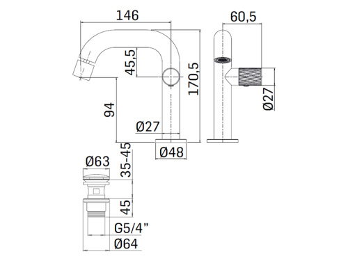 Смеситель Mamoli Tuttodunpezzo 571000000051 на биде хром - фото 2