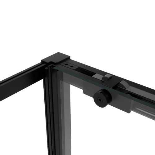 Душевой уголок Vincea Slim Soft VSR-1SS1015CLB 150х100 стекло прозрачное профиль черный без поддона - фото 4