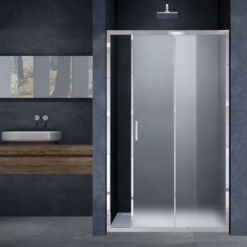 Душевая дверь Vincea Alpha VDS-3AL100MT 100х190 стекло текстурное профиль хром глянцевый