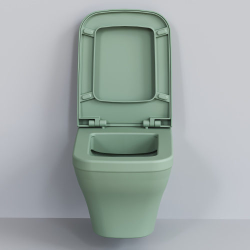 Унитаз подвесной Ambassador Benefit 203T21001R-202T21001 мятный матовый с сиденьем - фото 5