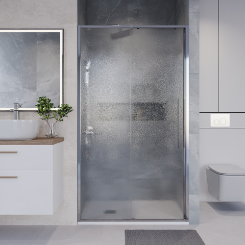 Душевая дверь Niagara Nova NG-65-14CH 140х195 стекло шиншилла профиль хром глянцевый - фото 4