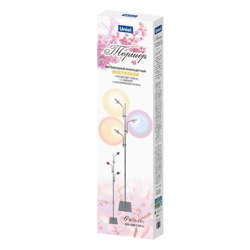 Торшер Uniel ULM-T641 3x2W/3000K CHROME MULTICOLOR - фото 3