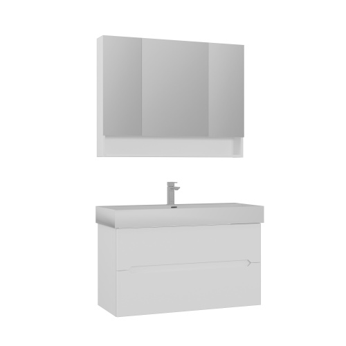 Тумба с раковиной Orka Malta 5001477 100х47х63 цвет белый матовый - фото 2