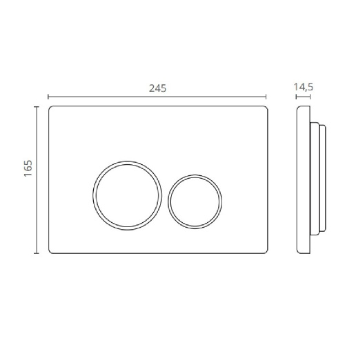 Клавиша смыва механическая Ctesi Round BK0202122 цвет черный матовый - фото 2