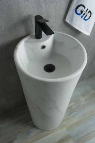 Раковина керамическая Gid Autonomo 81111 40х40 напольная цвет многоцветный 1 отверстие под смеситель - фото 5