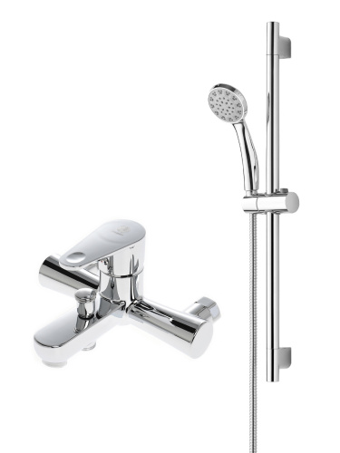 Душевой гарнитур со смесителем OneLife  P05-611cr настенный  хром - фото 2