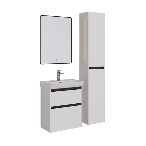 Шкаф-пенал LeMark Combi LM03C35P-black 35х30х170 напольный/подвесной цвет белый/черный - фото 5