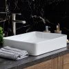 Раковина из сантехнического фарфора Melana 7050K-805 50х40 накладная цвет белый без отверстий под смеситель