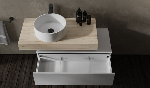 Тумба под раковину Jorno MODULARE Mdlr.01.60/P/A/JR 60х49х27 подвесная цвет антрацит - фото 3