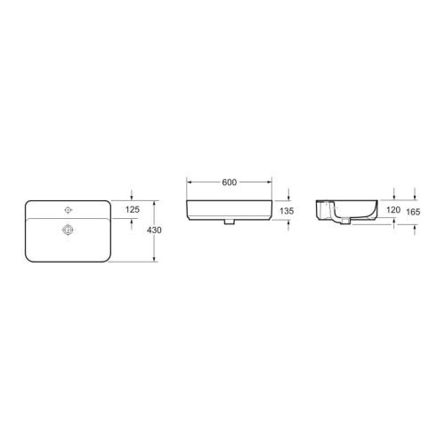 Раковина из сантехнического фарфора Lavinia Boho Bathroom Sink Slim 33311008 60х40 накладная цвет белый 1 отверстие под смеситель - фото 5