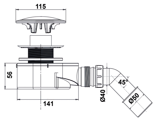 Сифон для поддона Bettoserb 125341 - фото 2