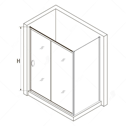 Душевой уголок RGW Passage 35087648-21 140х80 стекло матовое профиль хром глянцевый без поддона - фото 4