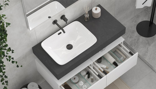 Столешница Velvex UNIT st.UNI.120-627 120х50х11 подвесная цвет графит - фото 4