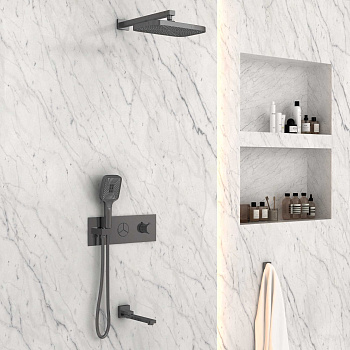 Душевая система Vincea VSFW-432T1GM встраиваемая в стену с термостатом