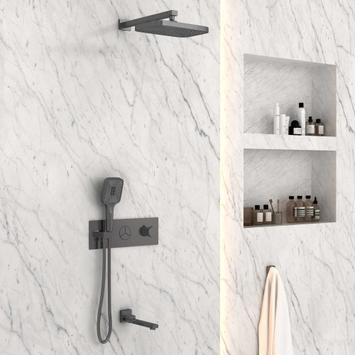 Душевая система Vincea VSFW-432T1GM встраиваемая в стену с термостатом