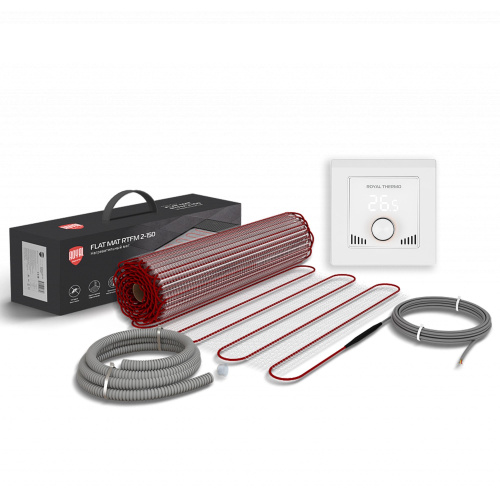 Нагревательный мат для теплого пола Royal Thermo RTFM 2-150-1 комплект с RTI-16 - фото 2