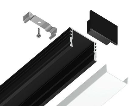 Алюминиевый накладной профиль Ambrella Light Alum Profile (Алум Профиле) GP1750BK