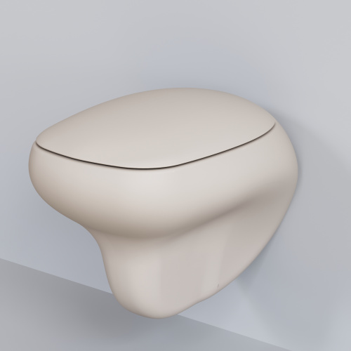 Чаша унитаза подвесная Ambassador Diamond 123T20401R цвет бежевый матовый без сиденья - фото 2