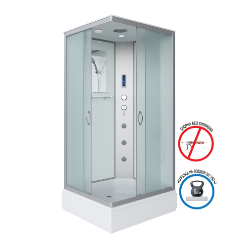 Душевая кабина Niagara Classic 339844QF 90х80 прямоугольная с крышей ориентация универсальная - фото 2