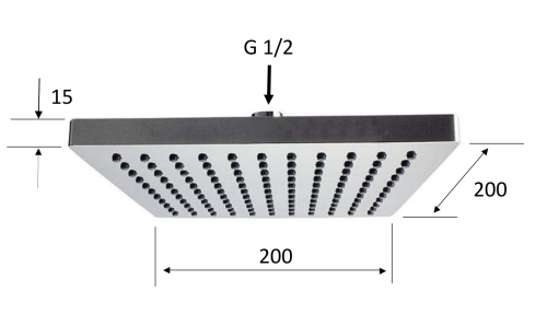 Верхний душ Remer 356SD20X хром - фото 2